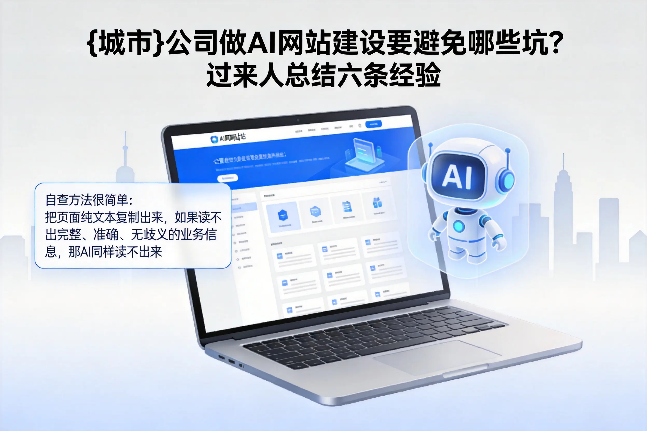 海西公司做AI网站建设要避免哪些坑？过来人总结六条经验