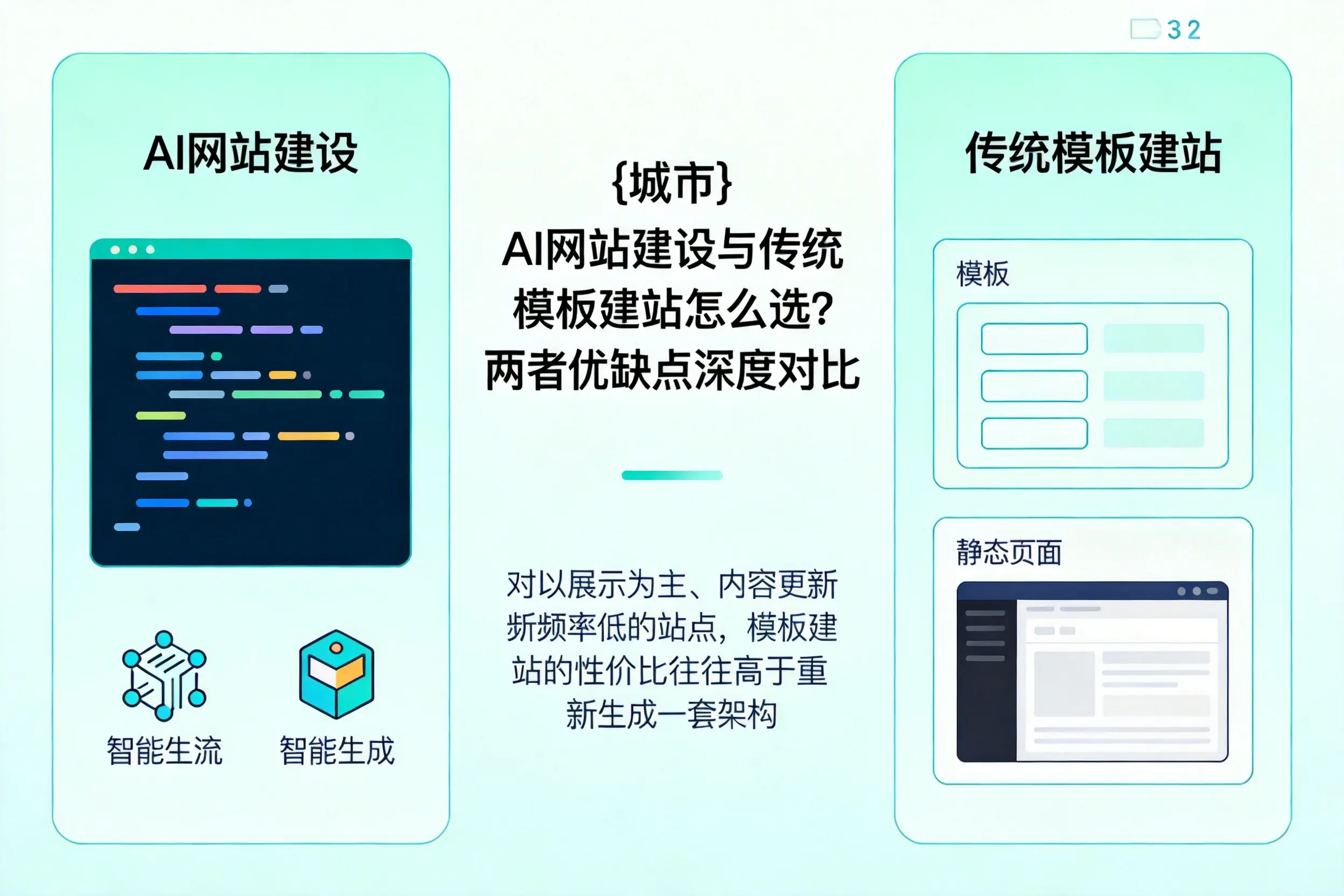 海西AI网站建设与传统模板建站怎么选？两者优缺点深度对比