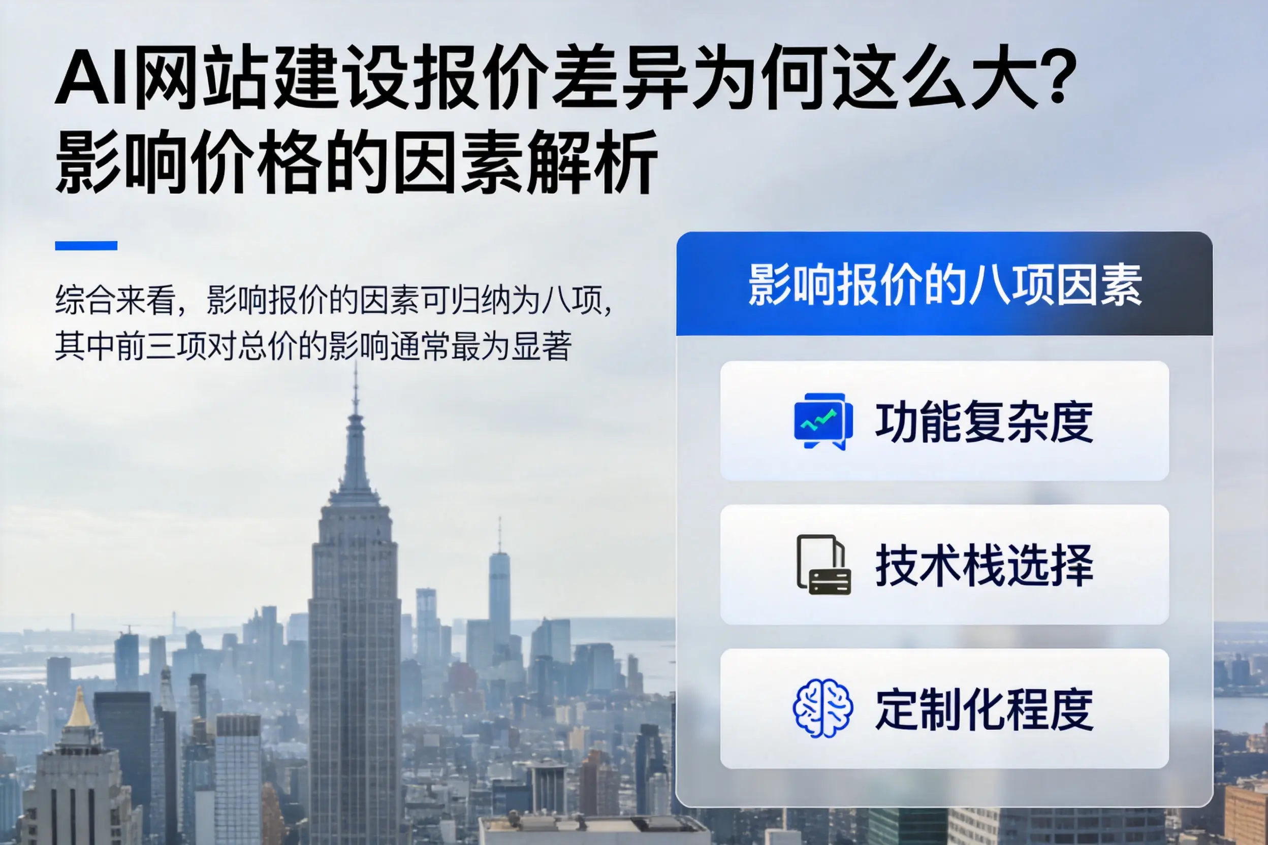 海西AI网站建设报价差异为何这么大？影响价格的因素解析