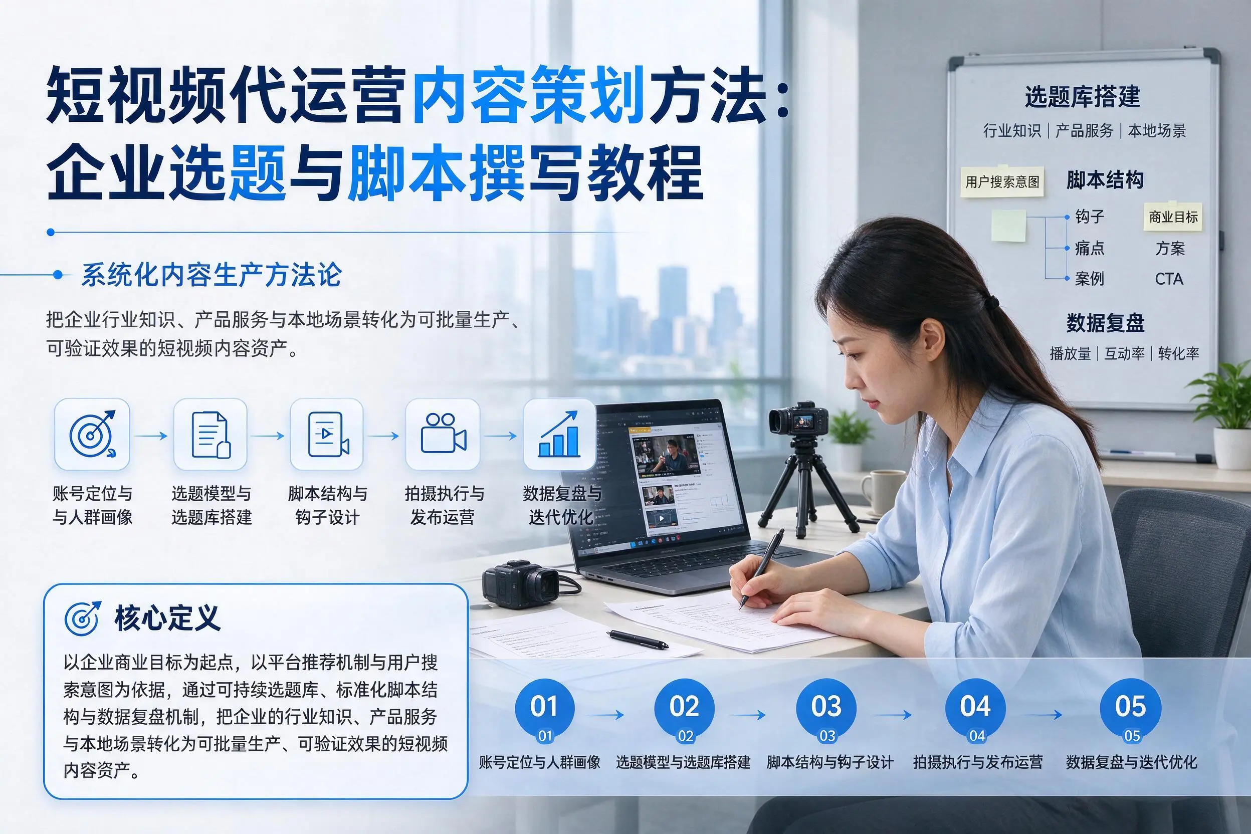 短视频代运营内容策划方法：海西企业选题与脚本撰写教程