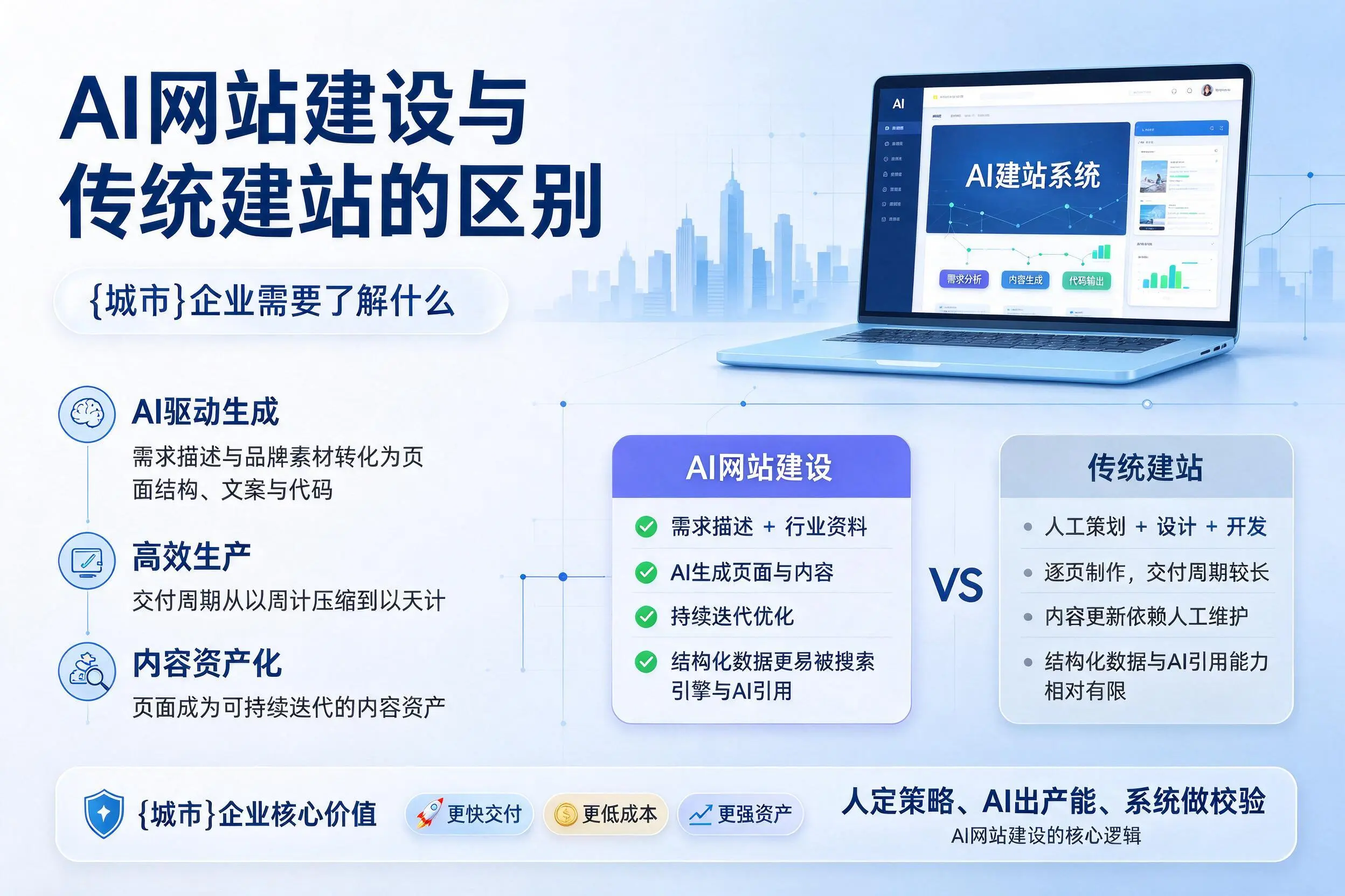 AI网站建设与传统建站的区别,海西企业需要了解什么