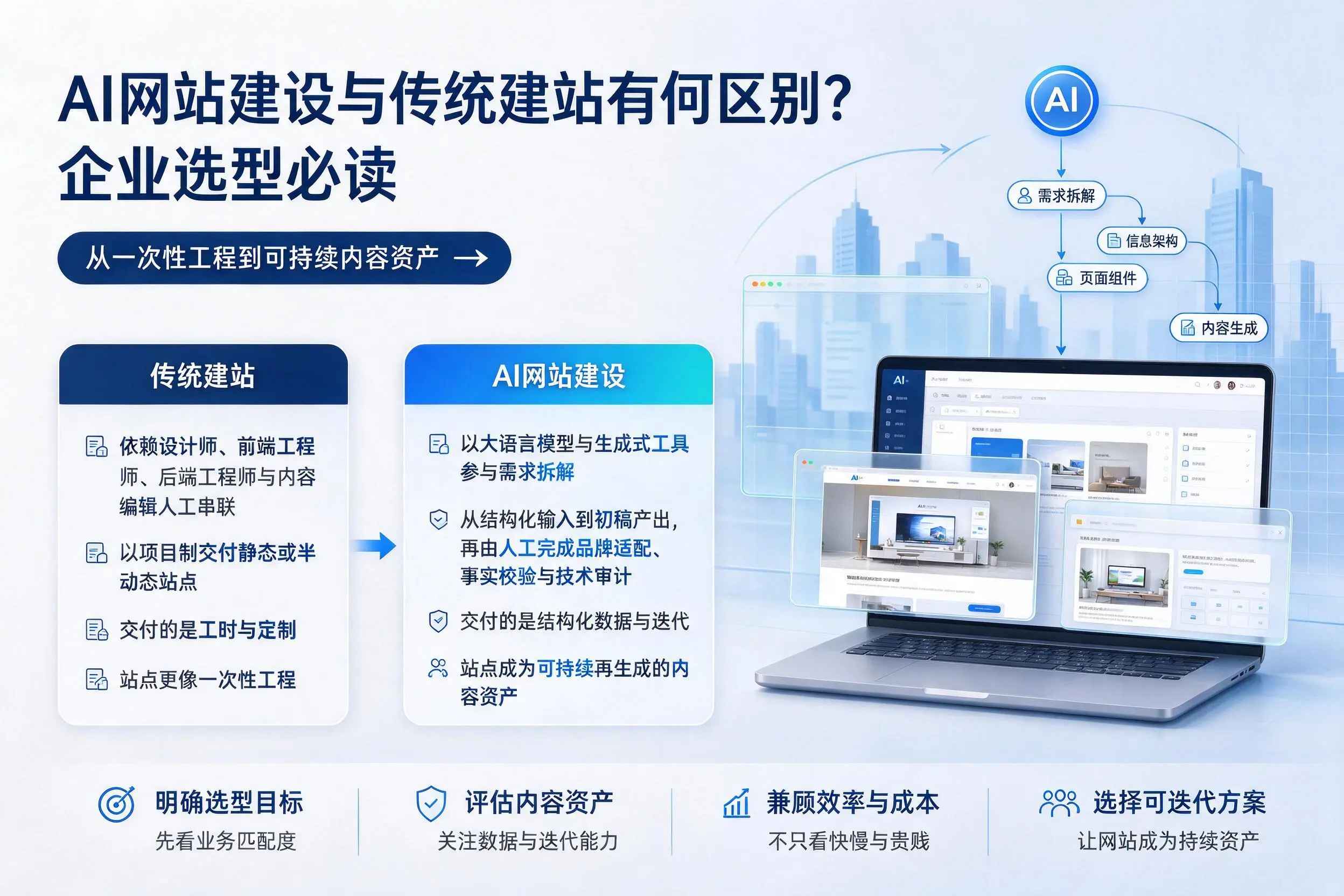 AI网站建设与传统建站有何区别？海西企业选型必读