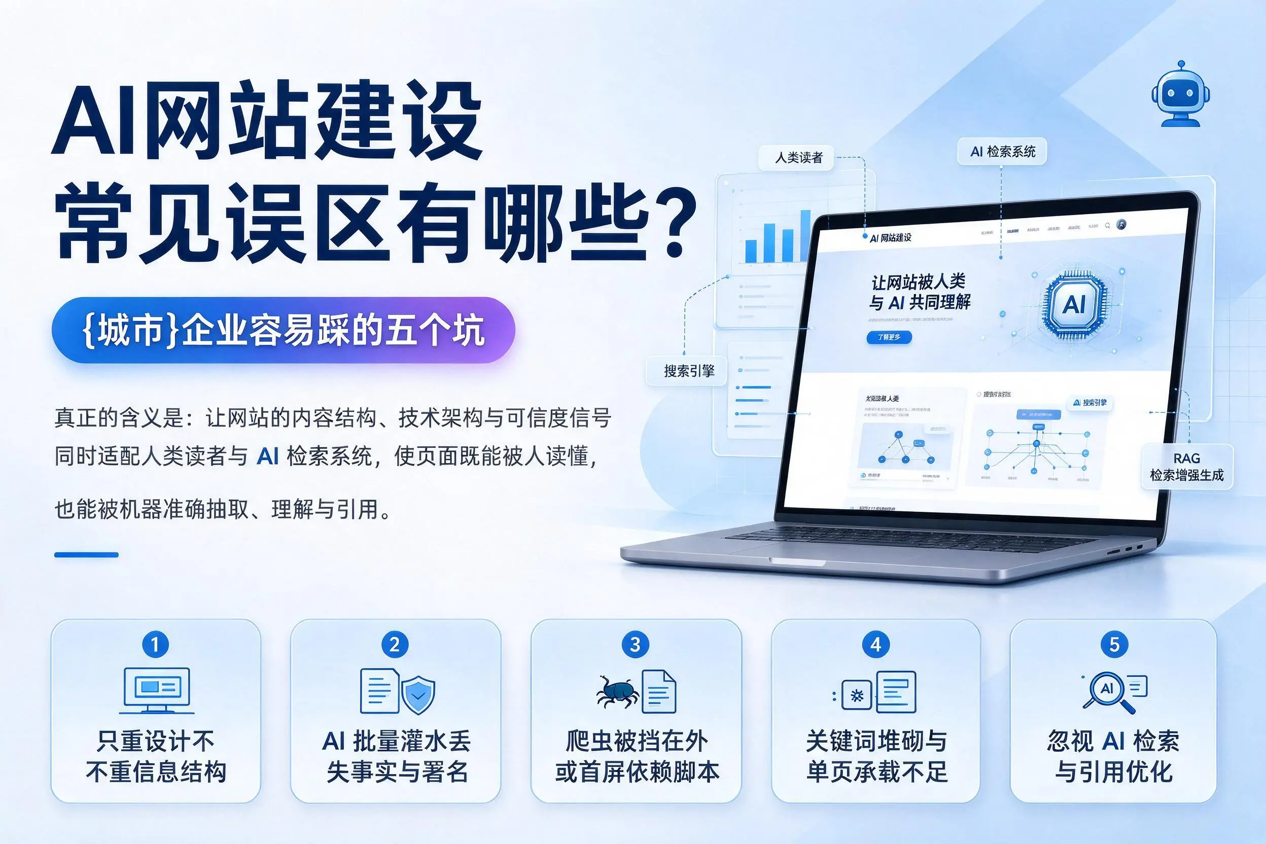 AI网站建设常见误区有哪些？海西企业容易踩的五个坑