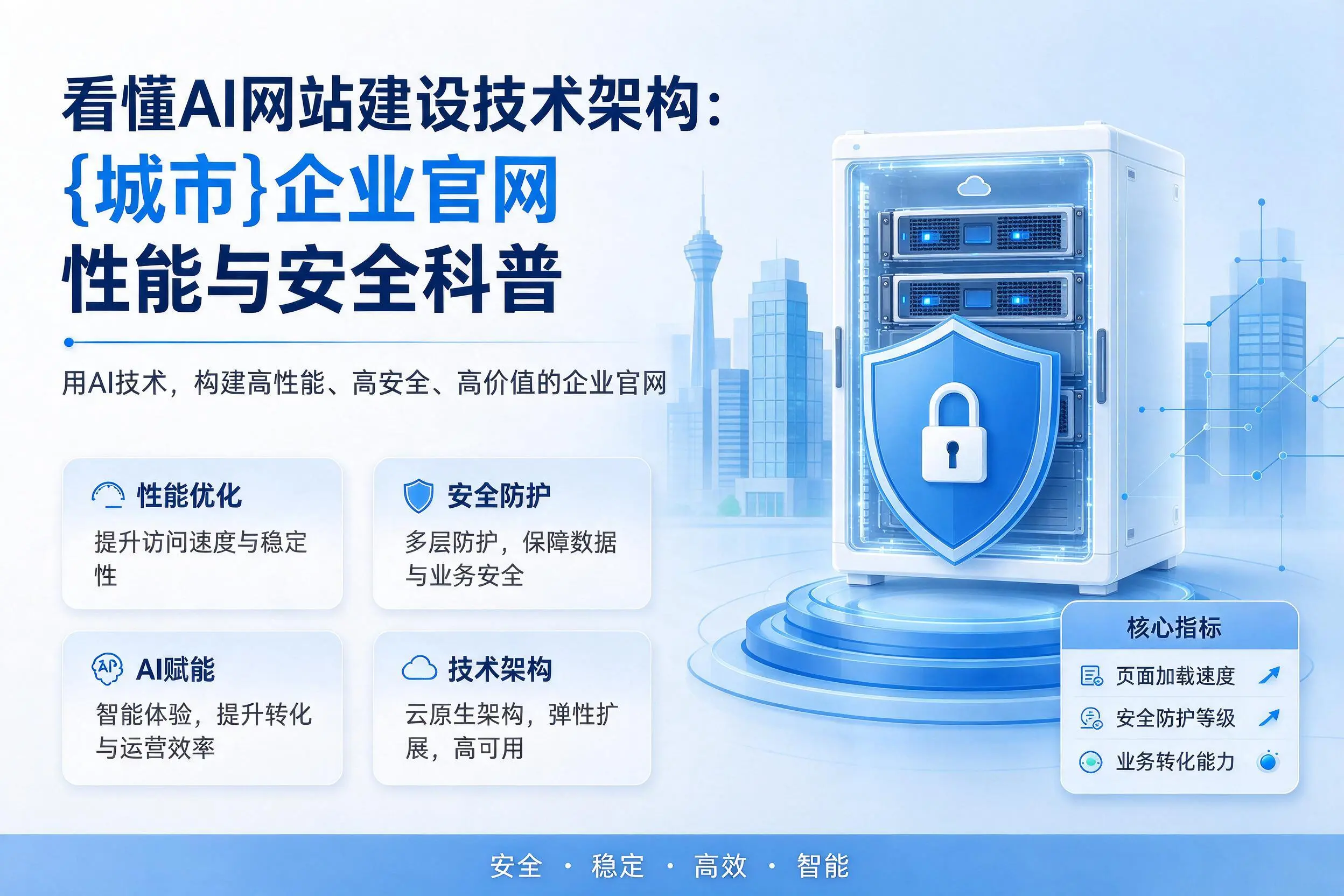 看懂AI网站建设技术架构：海西企业官网性能与安全科普