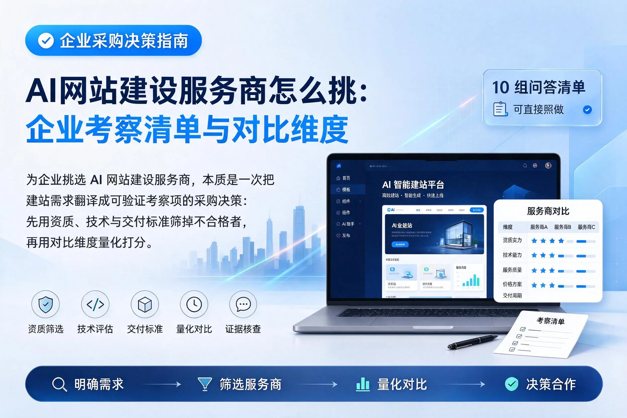 AI网站建设服务商怎么挑：海西企业考察清单与对比维度
