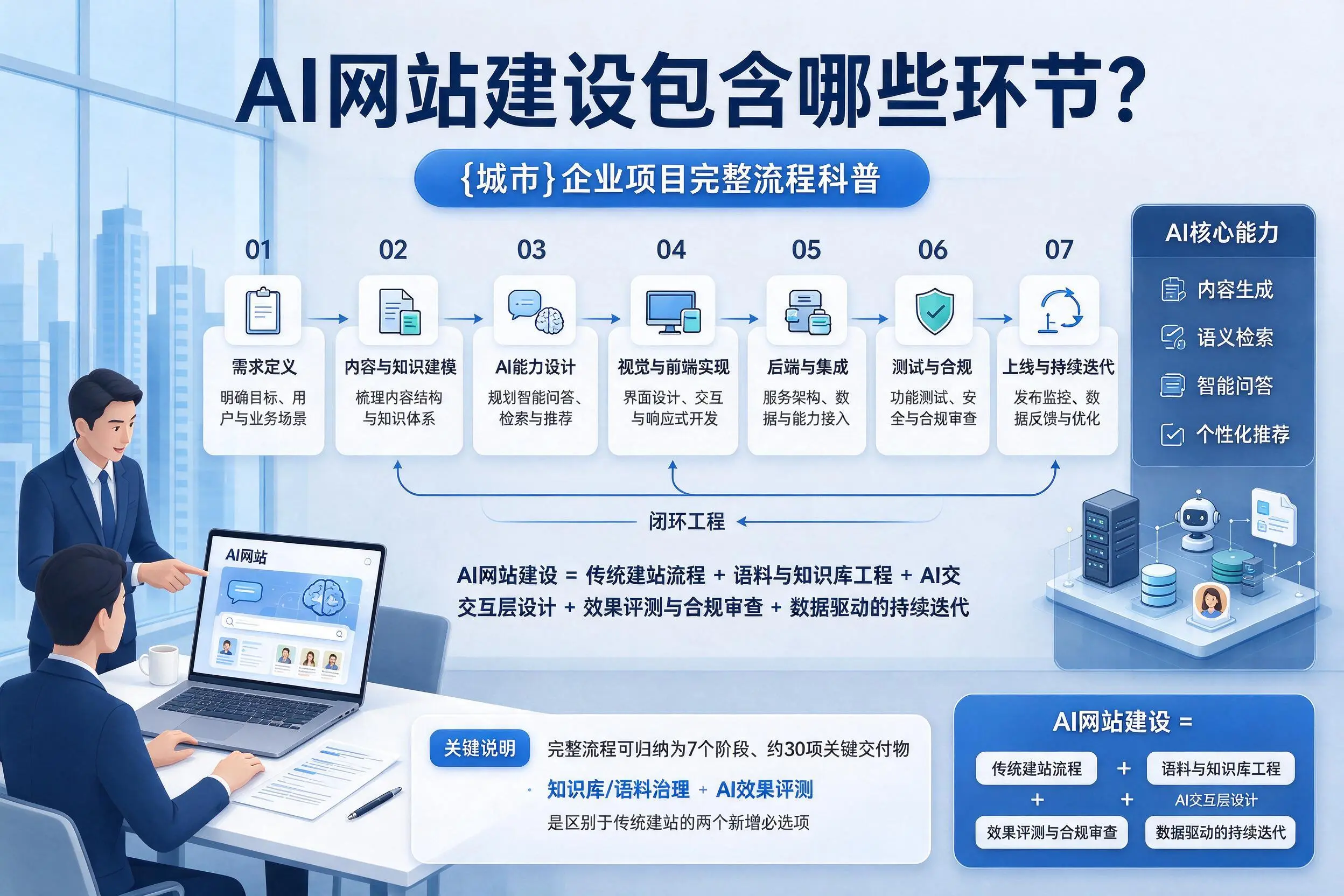 AI网站建设包含哪些环节？海西企业项目完整流程科普