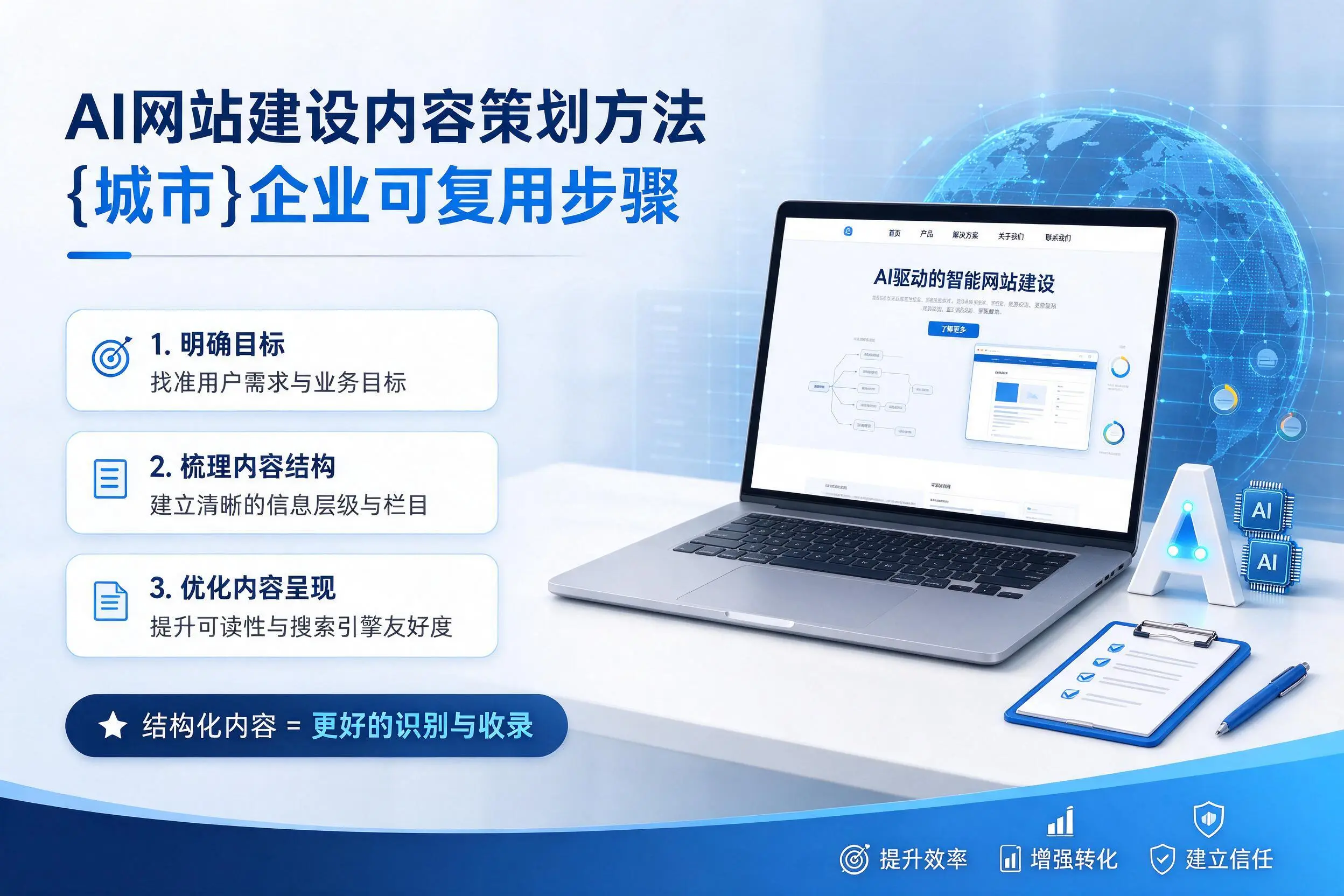 AI网站建设内容策划方法，海西企业可复用步骤