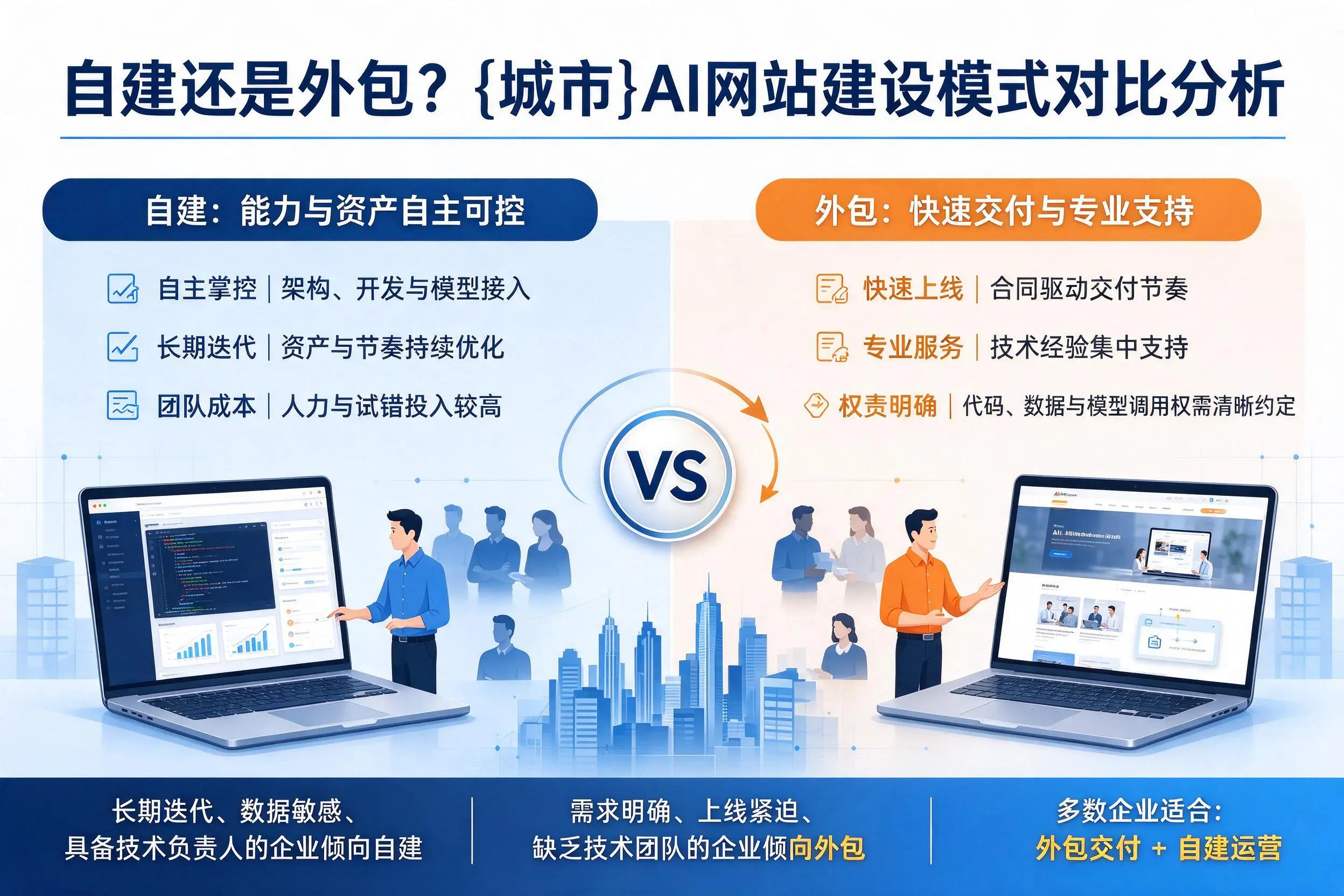 自建还是外包？海西AI网站建设模式对比分析